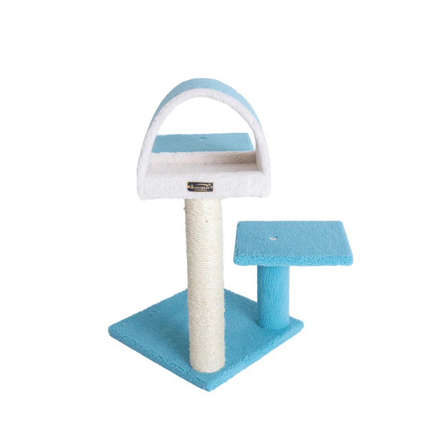 Armarkat 29" Cat Tree with Scratcher and Tunnel - Sky Blue