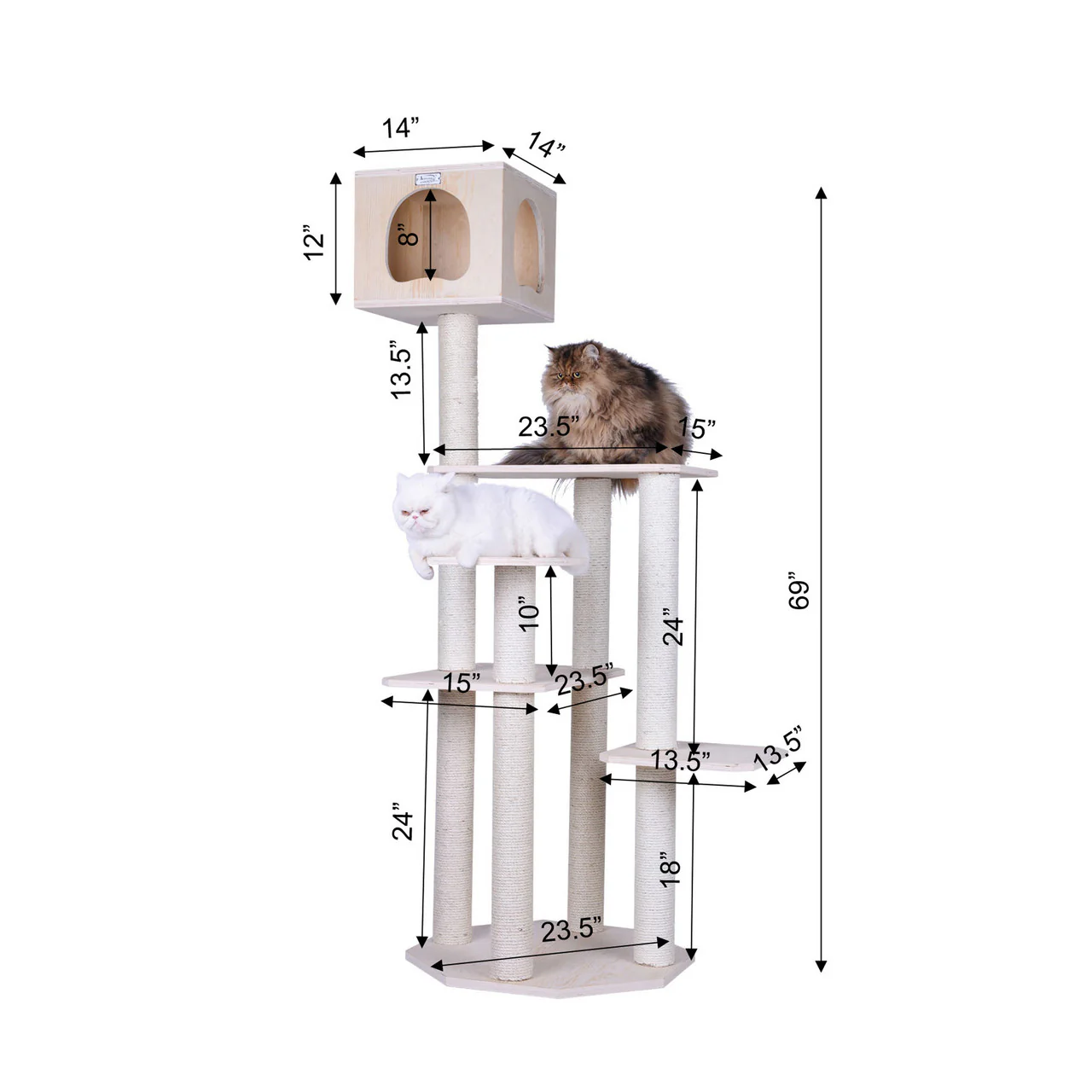 Armarkat 69" 5-Level Cat Tree - Image 3