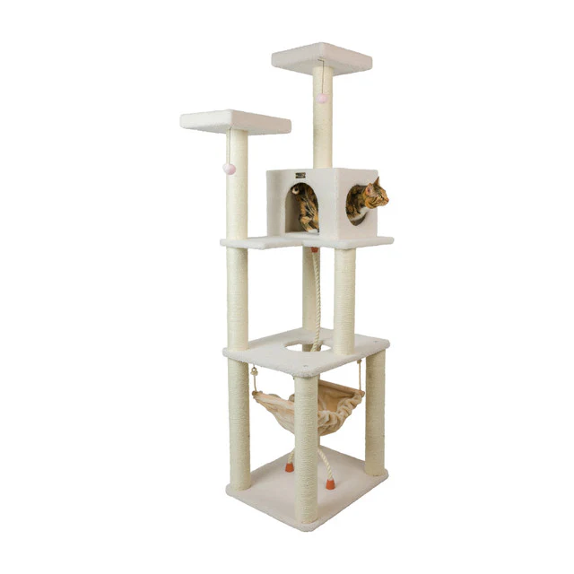 Armarkat 73" 4-Level Classic Cat Tree - Ivory