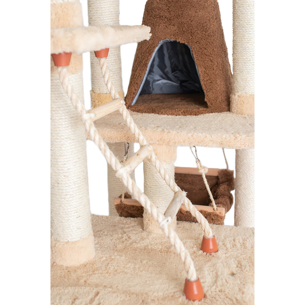 Armarkat 78" Cat Tree with Playhouse and Basket - Image 3