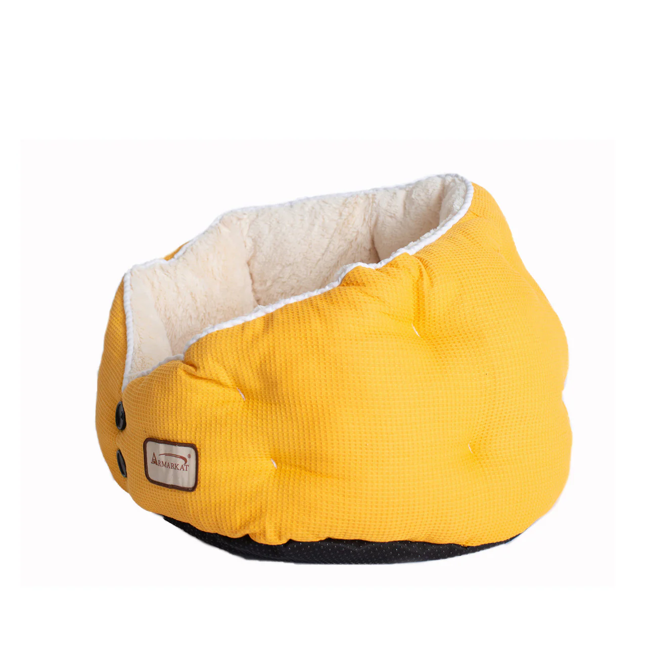 Armarkat Cat Bed - Gold Waffle/White - Image 5