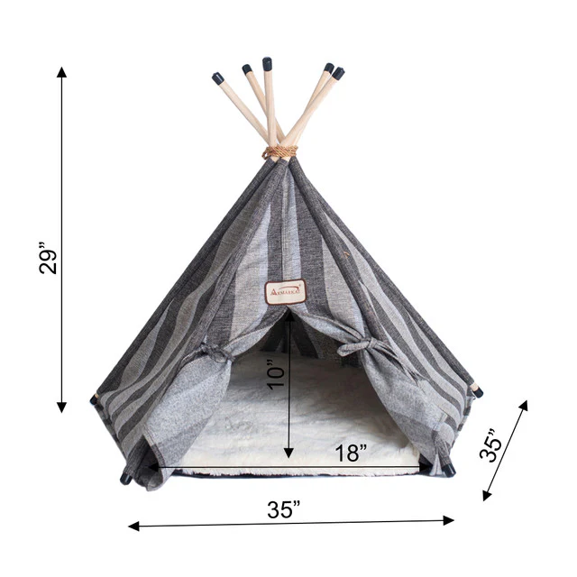 Armarkat Cat Bed Teepee Style - Striped Pattern - Image 5