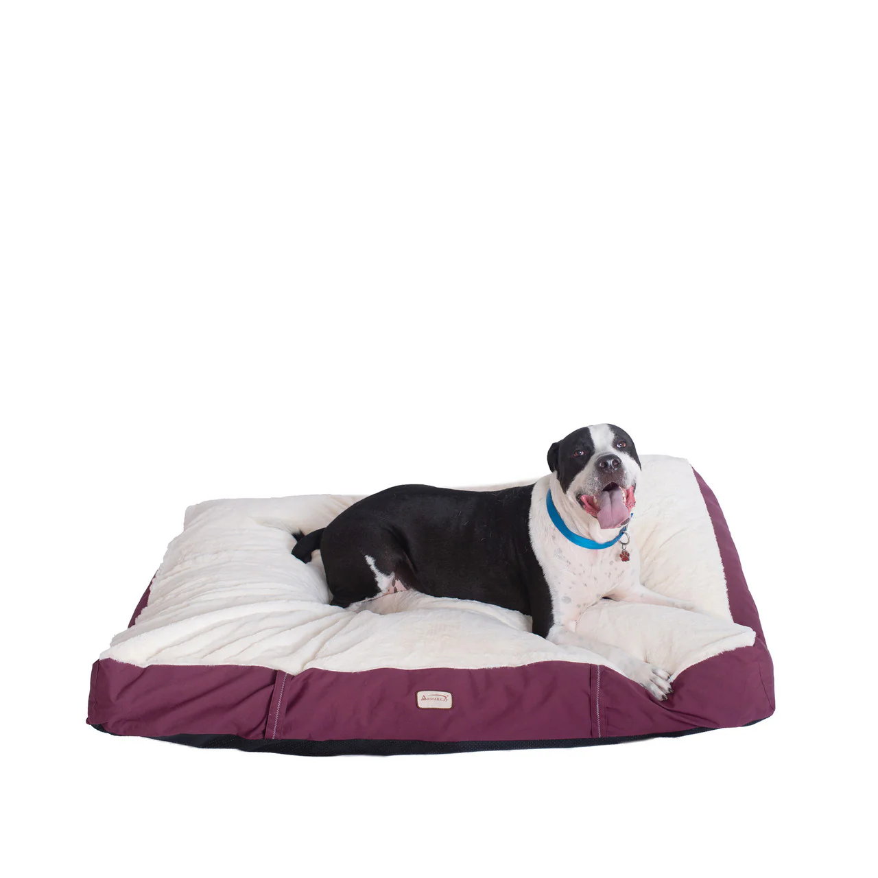 Armarkat Dog Bed/Mat with Poly Fill Cushion and Removable Cover - Burgundy/Ivory - Image 3