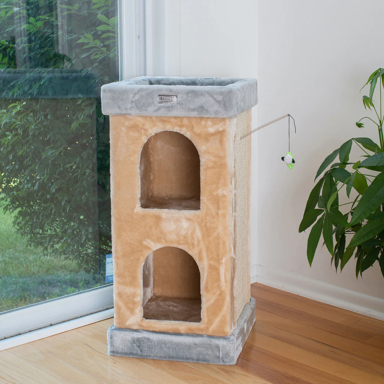 Armarkat Double Condo Cat House with Scratching Carpet - Image 4