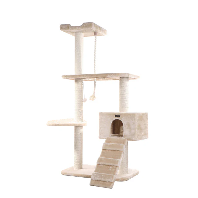 Armarkat 58" Natural Sisal Real Wood Scratching Cat Tree
