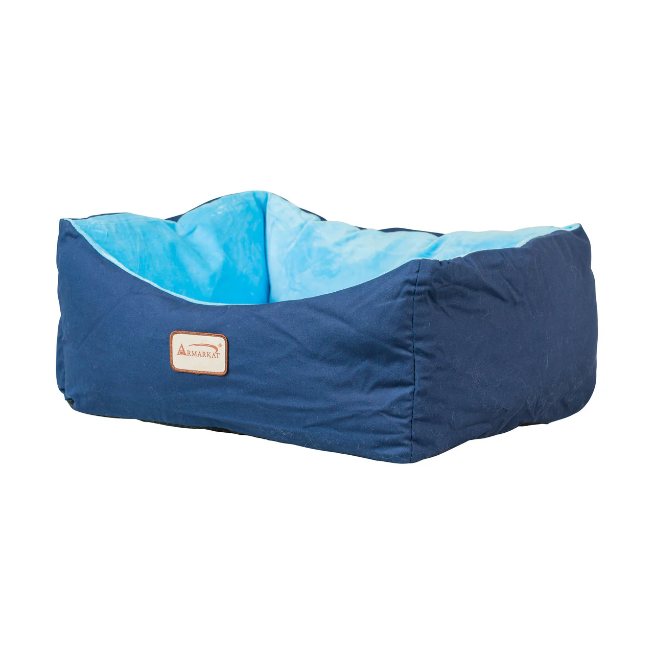 Armarkat Small Pet Bed - Navy Blue/Sky Blue