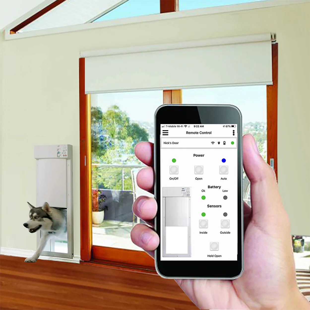 High Tech Pet WiFi Controlled Power Pet Door - Medium - Image 8
