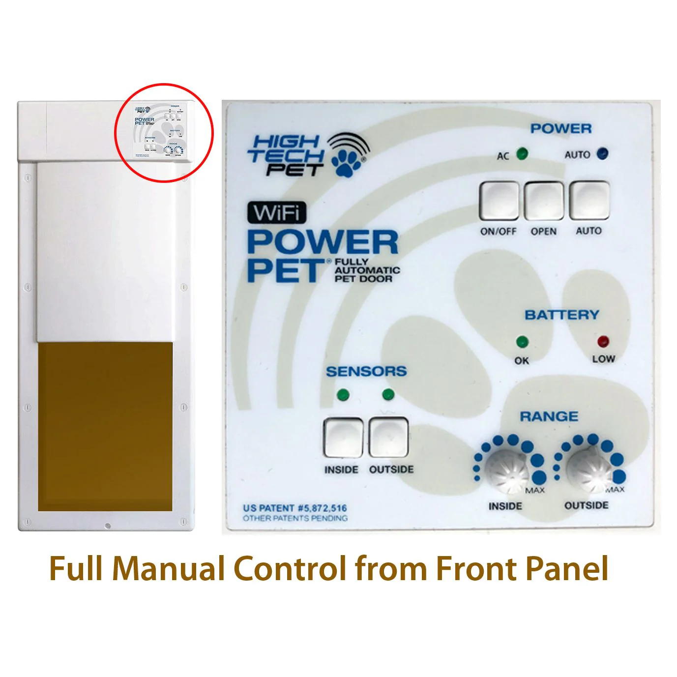 High Tech Pet WiFi Controlled Power Pet Door - Medium - Image 5