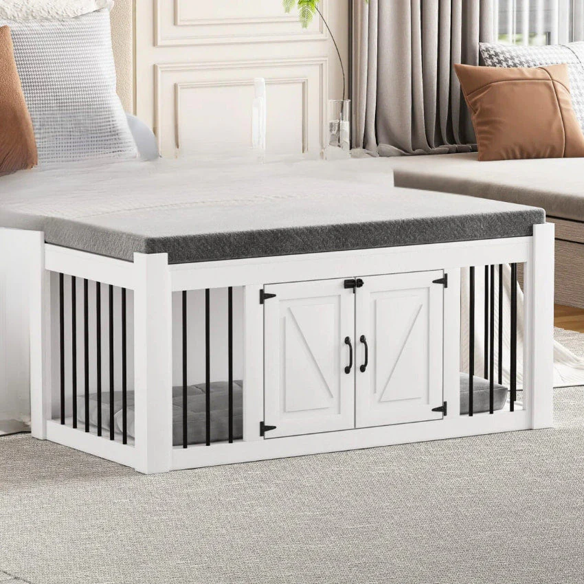OnePaw IDALIA Luxury Dog Crate - Bench - Image 3