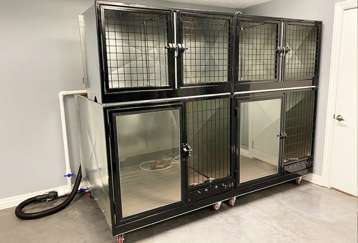 K9 Kennel Store Quick N Clean Jumbo Bottom+Top Galvanized Cage Banks - Image 2