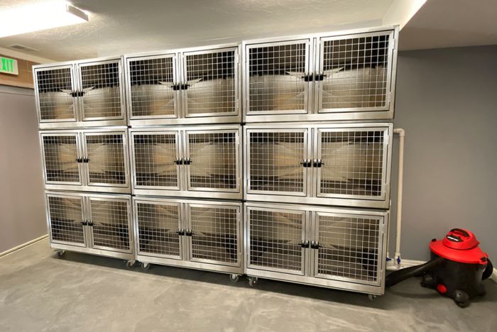 K9 Kennel Store Quick N Clean Stainless Steel Cage Bank - Image 6