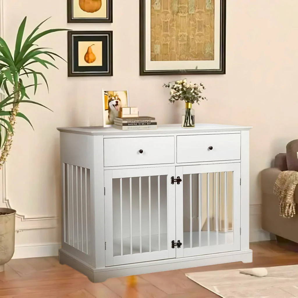 OnePaw LYRA Wooden Dog Crate with Storage - Image 3