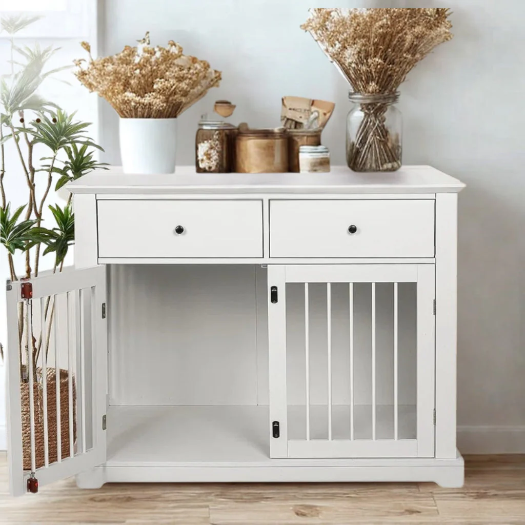 OnePaw LYRA Wooden Dog Crate with Storage - Image 5