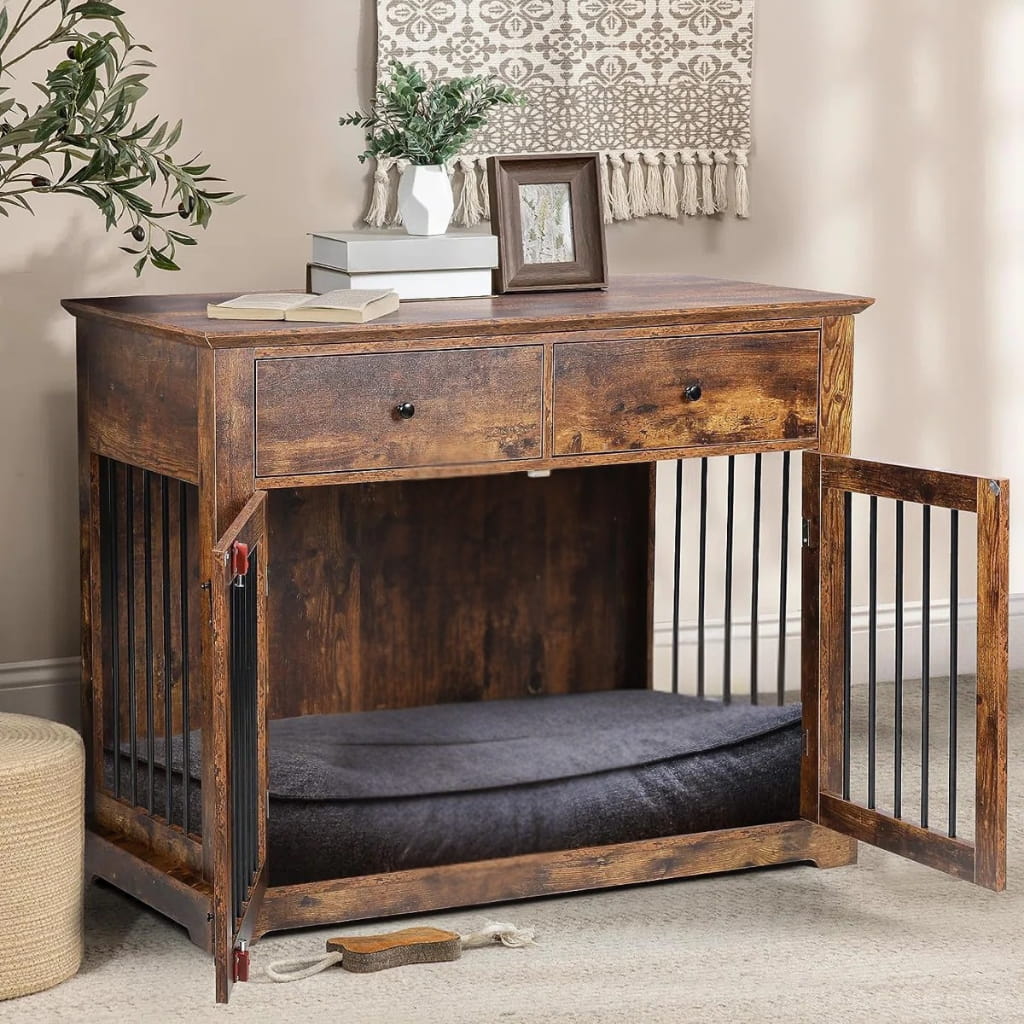 OnePaw LYRA Wooden Dog Crate with Storage - Image 7