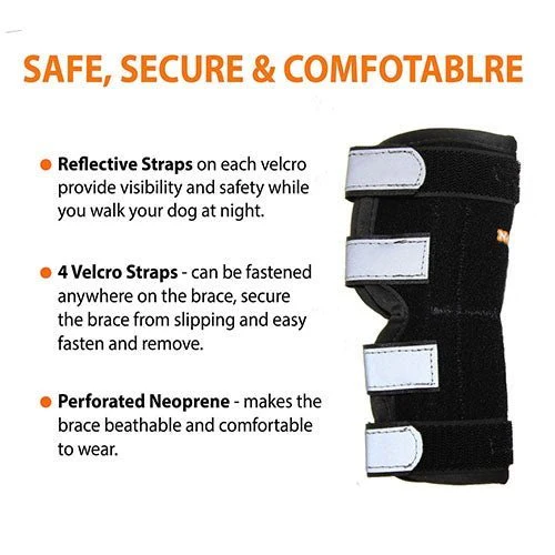 NeoAlly Dog Rear Leg Hock Brace with Metal Spring Strips for Large Dogs [Long Version] (Pair) - Image 5