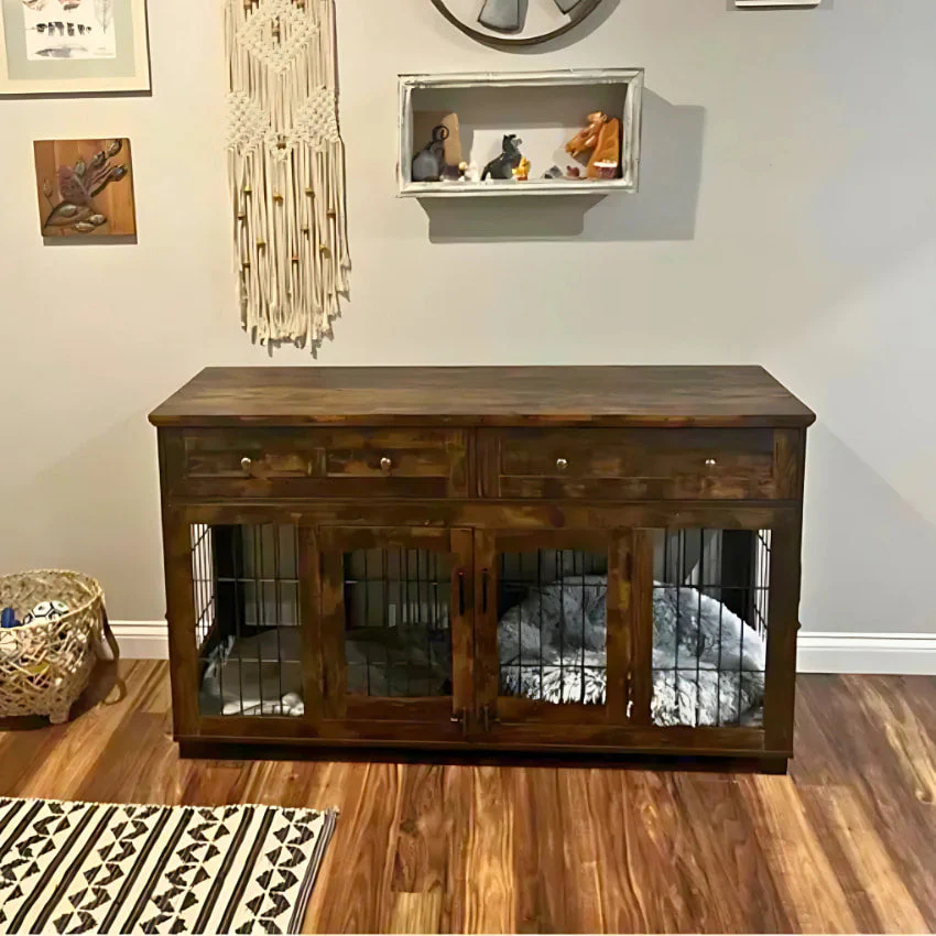 OnePaw THEIA Double Dog Crate with Drawers - Image 5